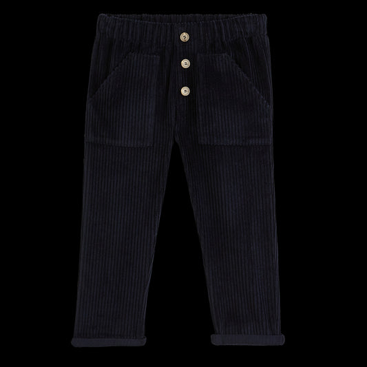 PANTALON JOSEPH VELOURS BLEU MARINE