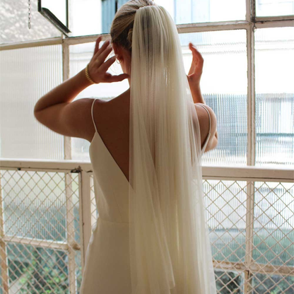 SHORT VEIL IN SILK WITHOUT RETURN