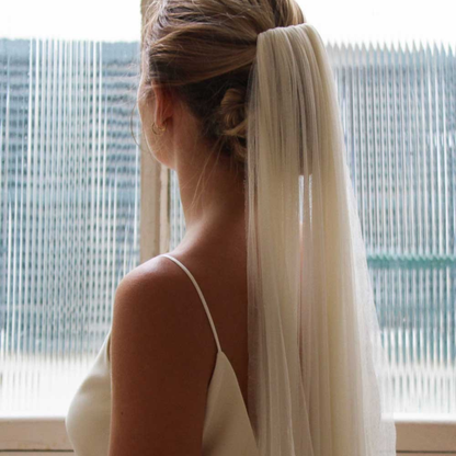 SHORT VEIL IN SILK WITHOUT RETURN