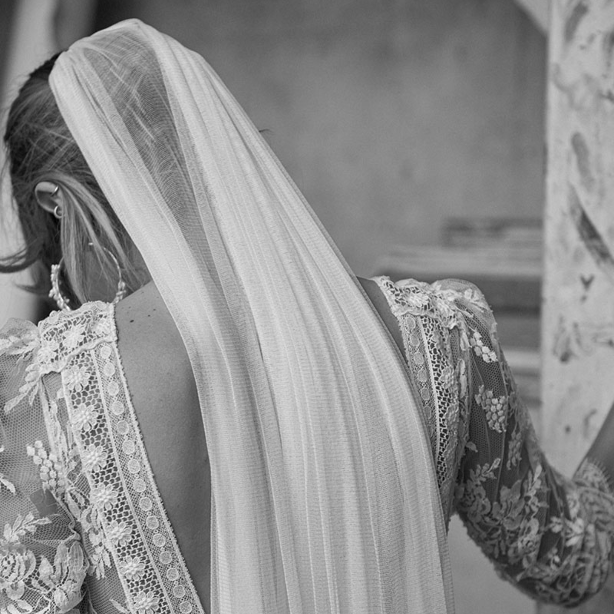 SHORT VEIL IN SILK WITHOUT RETURN