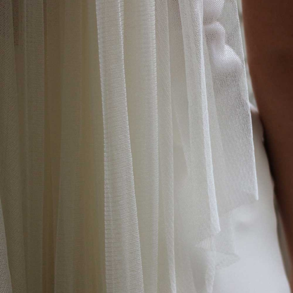 SHORT VEIL IN SILK WITHOUT RETURN